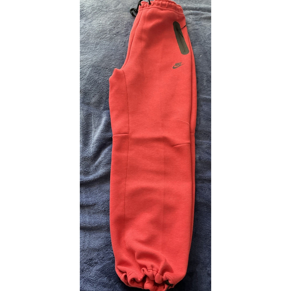 Nike Sportswear Tech Fleece Open Hem Sweatpants Mens Large Tall Red FB8012-672 - Picture 7 of 9